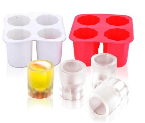 Silicone Ice Maker Mould Bar Party Drink Ice Tray Cool Shape Ice Cube Freeze Mold 4-Cup Ice Mold Cup