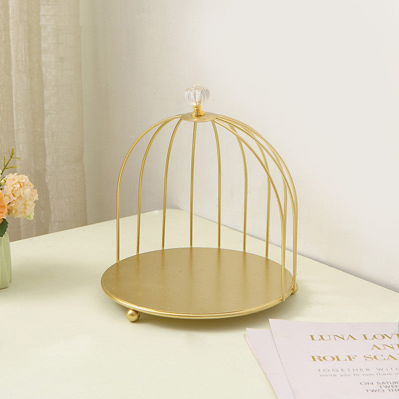 Cosmetic rack iron art storage bird cage Nordic finishing